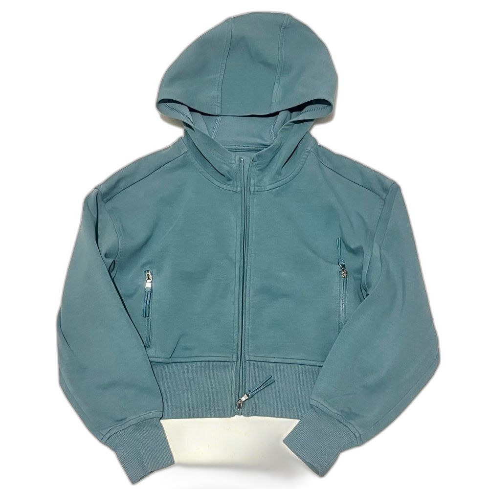 Old Navy Active Dynamic Fleece Zip-Up Sweatshirt Girls Kids Teal Hoodie Size 8